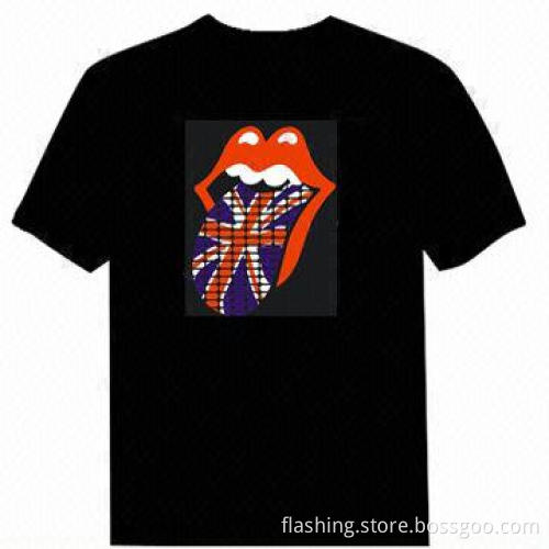 Hot Sale LED T-shirts, Made of 100% Cotton, Weighs 180g